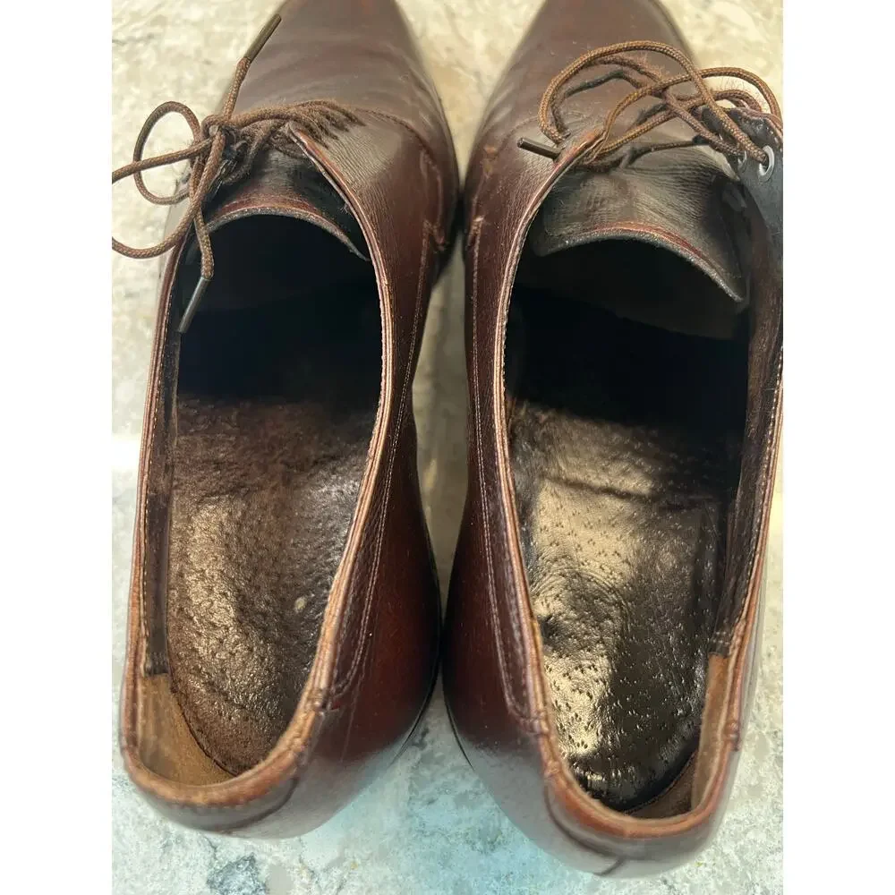 The Florsheim Shoe Men's Brown Leather Lace Up Dress Shoes Size 8.5 JL